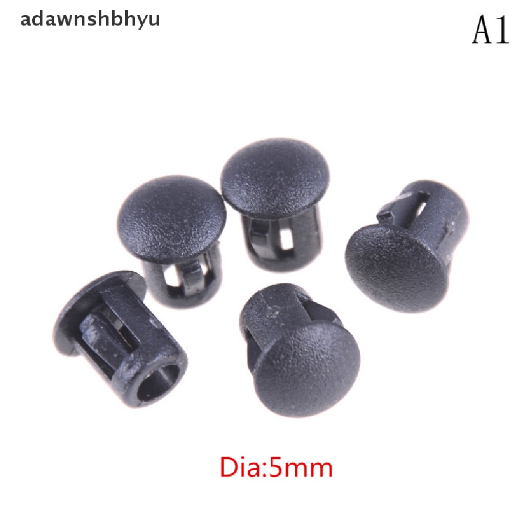 Adawnshbhyu 4Pcs/lot Colokan Lubang Tabung Bulat Plastik Hitam Pipe End Cap Cover ID