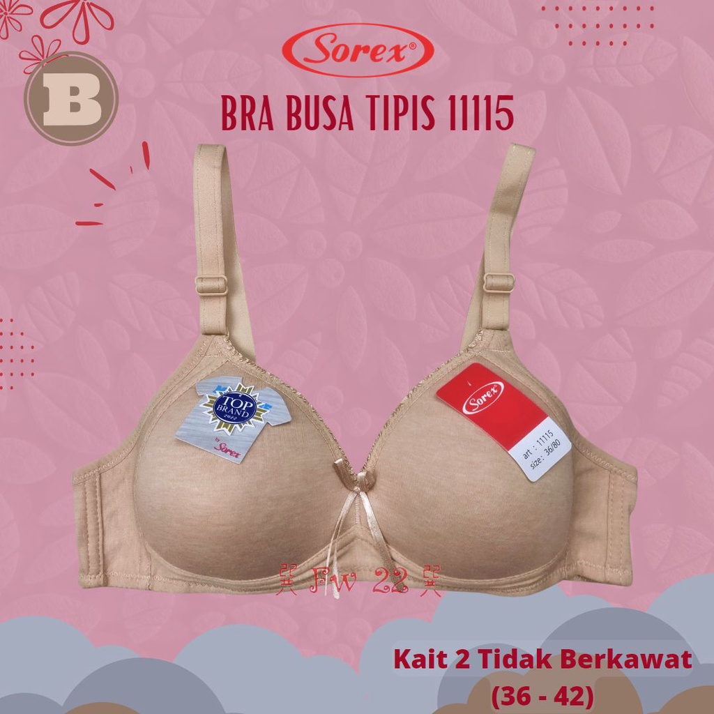 Bra Sorex Busa Tipis Tanpa Kawat dan Cup Besar Melangie Sorex 11115