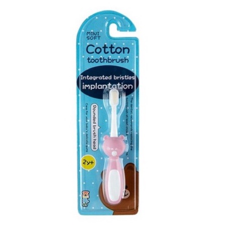 SIKAT GIGI ANAK COTTON MOTIF BERUANG 2 TAHUN+ PINK / SIKAT GIGI ANAK LEMBUT