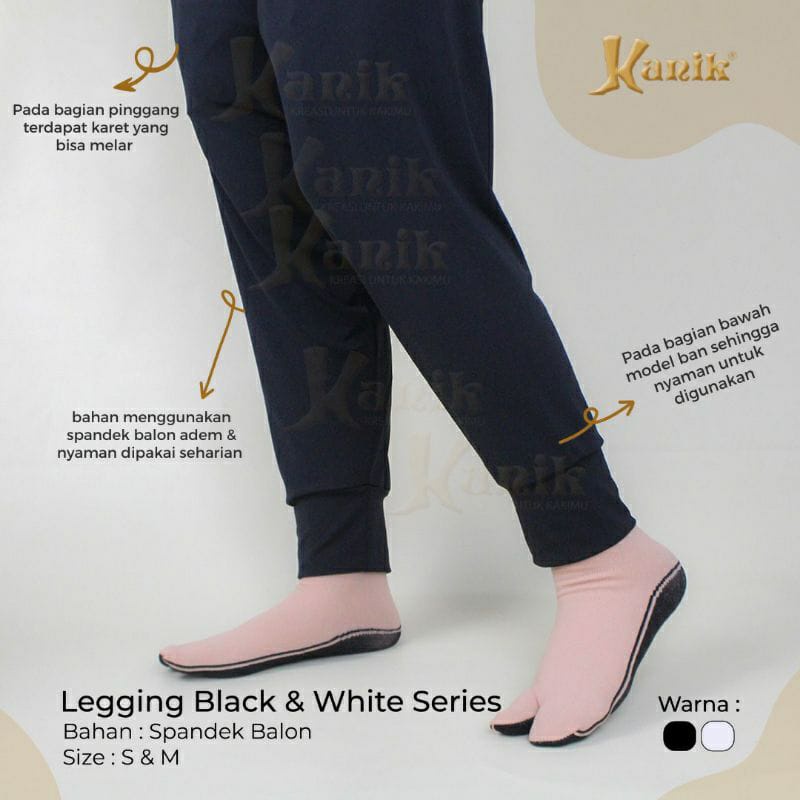 Legging Black &amp; White Series Kanik Celamis umroh Haji