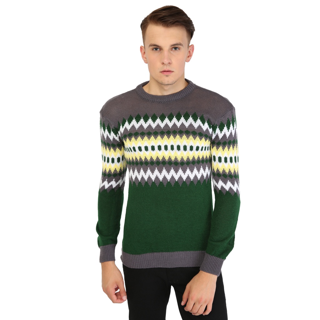 Sweater Pria Model Rajut Tribal - SWE 1092