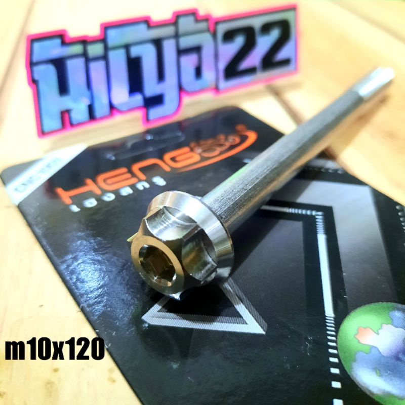 baut 14 probolt 10x120 stainless matte model CNC 5G gear 2 kunci panjang 12cm original heng thailand
