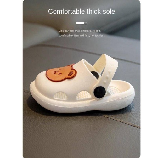 Sandal Anak Anak Sol Lembut Gambar Kartun Beruang Bear Lucu Non-slip Cocok untuk anak laki-laki dan perempuan import / Sendal Selop Sepatu Anak Cewek Cowok Ringan Enak Dipakai Karet / Sandal Bayi