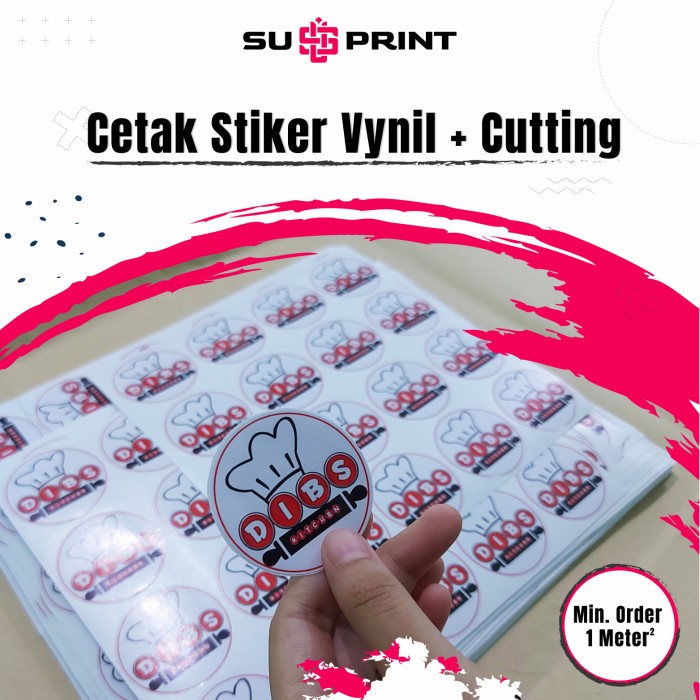 

Stiker Cetak Sticker/Label Vinyl Custom Per Meter