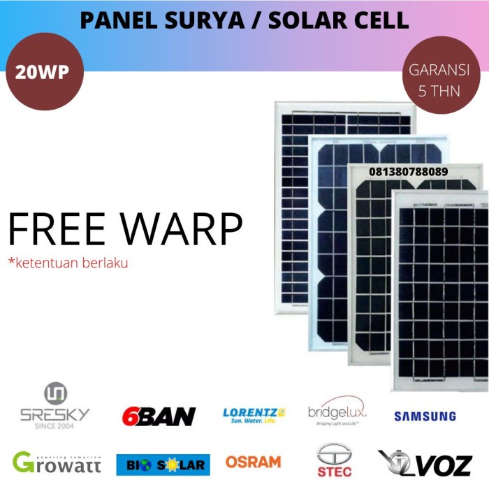 panel surya 20wp solar cell 20wp solar panel 20wp