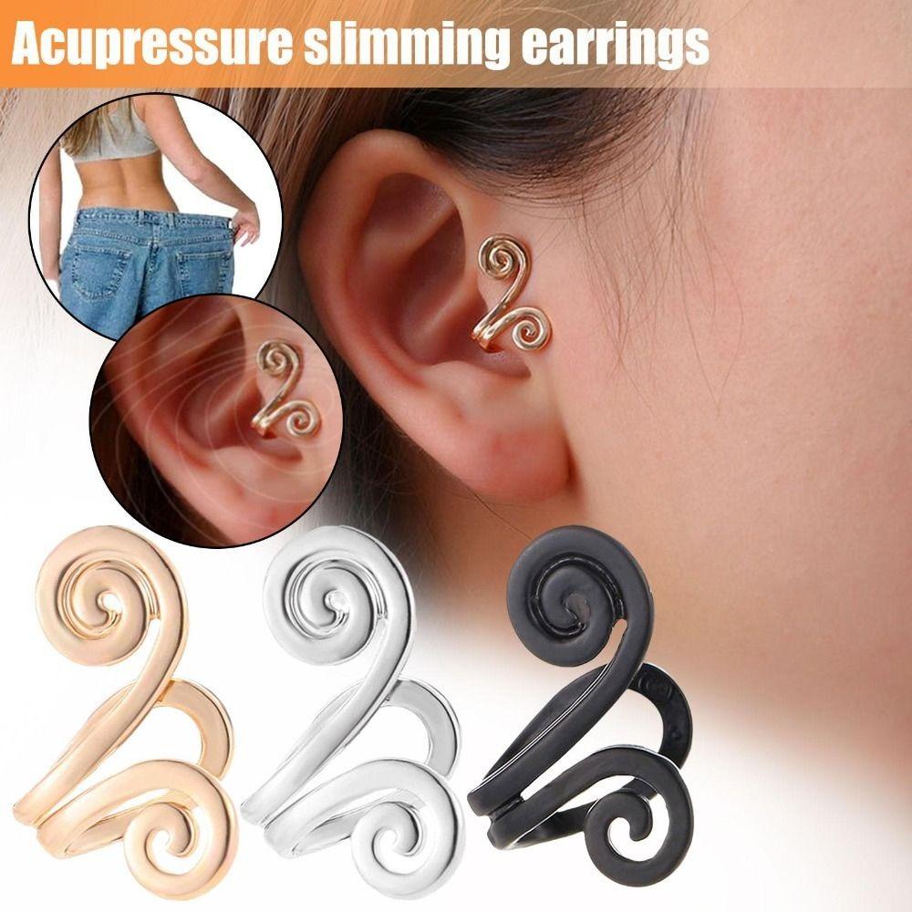 Mxbeauty Anting Wanita Manis Unisex Sederhana Bentuk Catatan Musik Fashion Perhiasan Niche Desain Non Piercing Alloy Akupresur Pelangsing Earrings