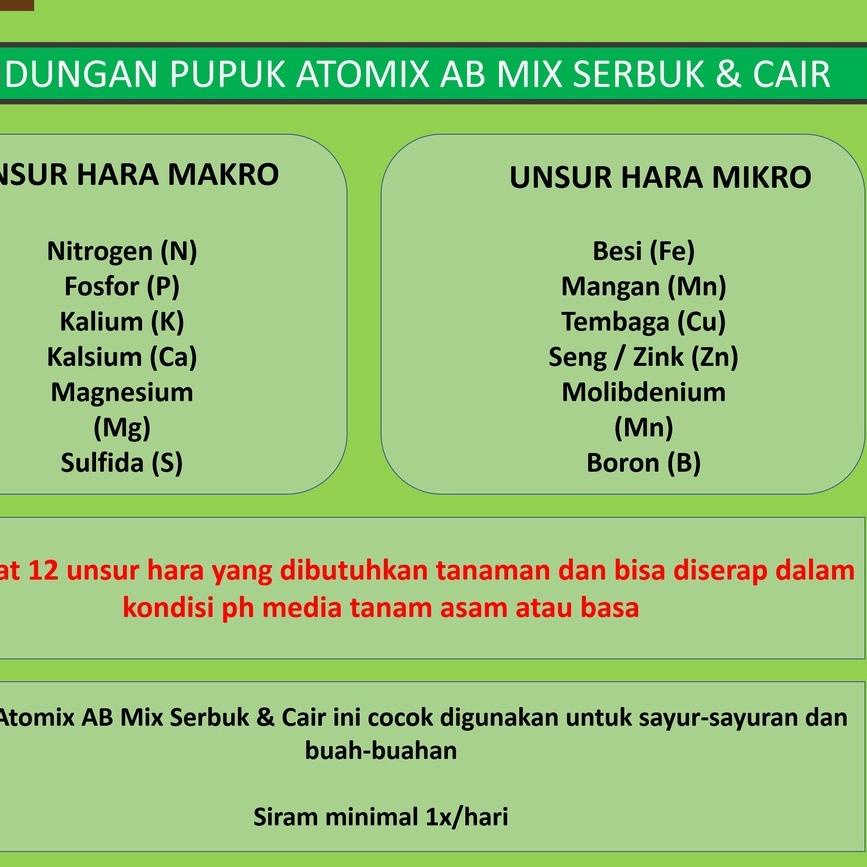 Terlaku Nutrisi AB mix Atomix paket hemat