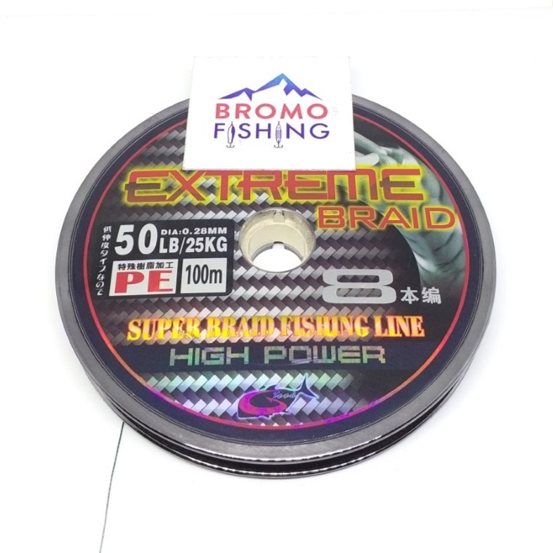 PE G-TECH EXTREME BRAID x8 100 M / meter benang senar x 8 gtech