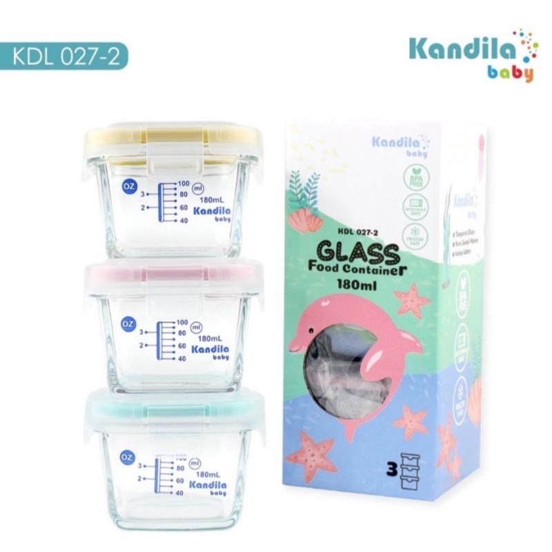 Kandila Baby Glass Food Container kDL027-2/4