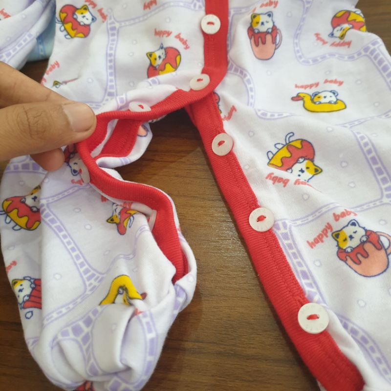 (3 Pc) Jumper Bayi Bodysuit E77 Newborn Pendek (0-6 Bulan) SNI Newborn Baju Kodok Jumper BODYSUIT