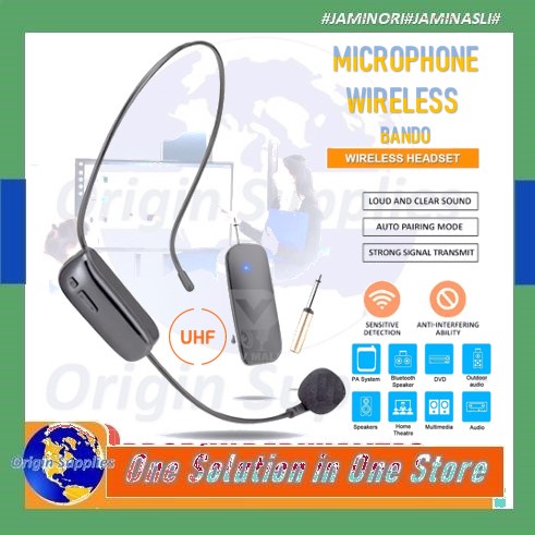 Mic Bando Mic Jepit CLIP ON Wireless Noise Reduction For HP Smartphone DSLR Zoom Webinar Vlog Camera