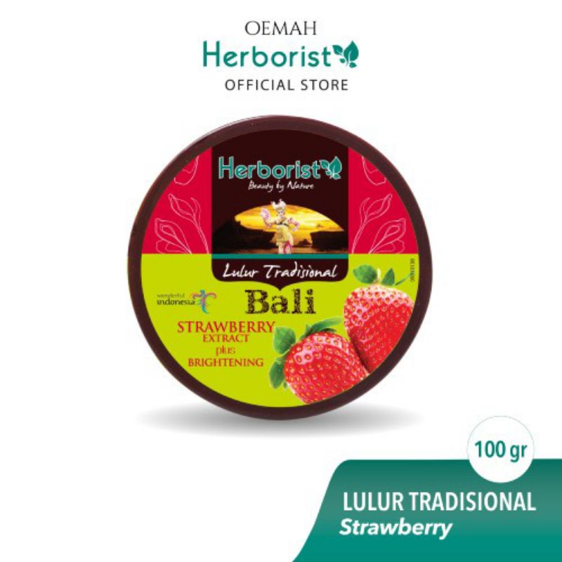 Herborist Lulur Tradisional Bali 100g &amp; 200g | Milk | Strawberry | Zaitun | Bengkoang