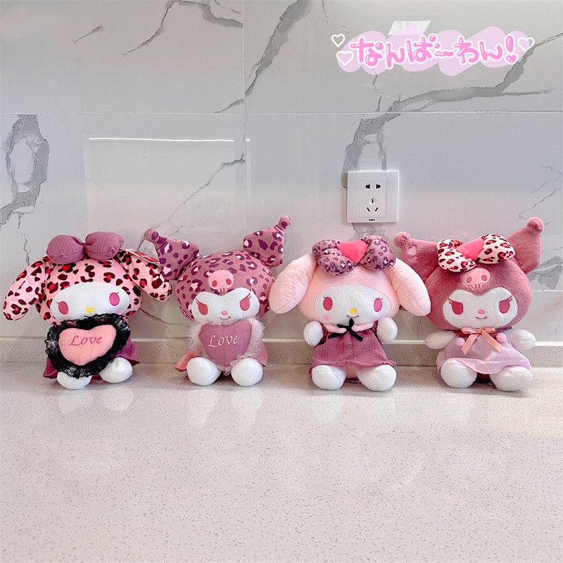 Boneka Plush Motif Leopard Kuromi Mymelody Lembut Halus – Perfect Xmas Gift