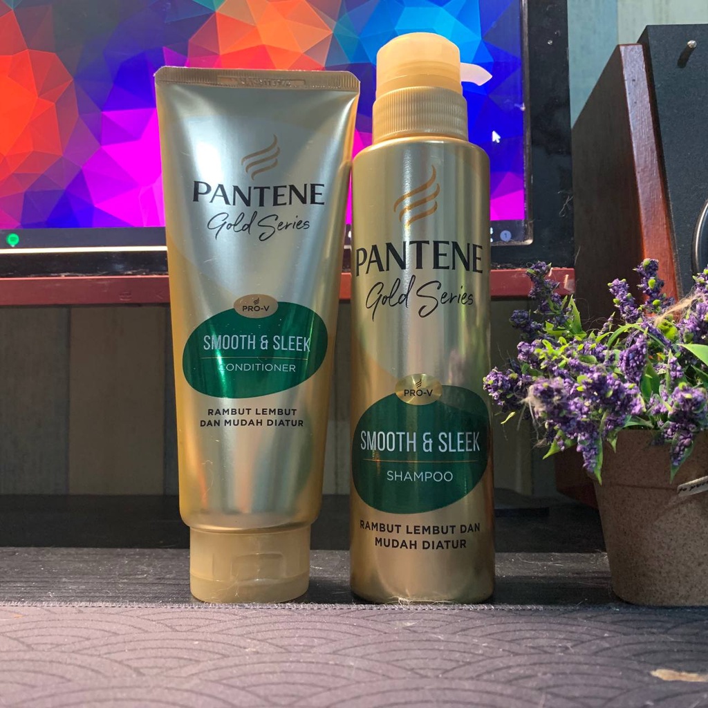Jual Pantene ProV Gold Series Smooth & Sleek Shampoo Conditioner 270ml