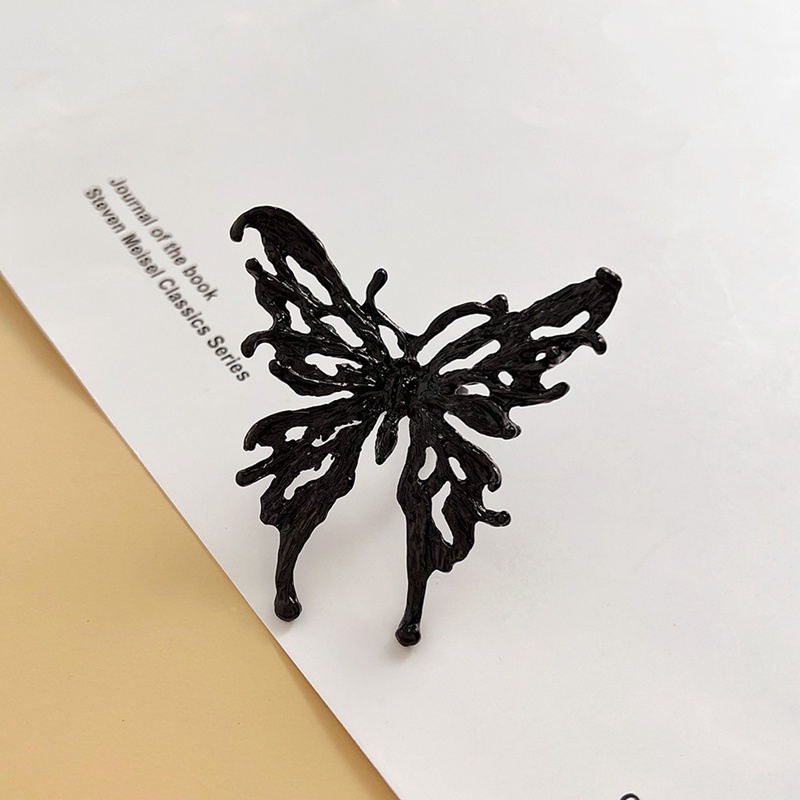 Kepribadian Vintage Berlebihan Cairan Kupu-Kupu Cincin Pria Wanita Fashion Jalan Hip-Hop Tembaga Butterfly Ring Perhiasan Hadiah