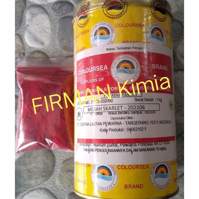 

Pewarna makanan coloursea 1 kg, warna merah skarlet-202106