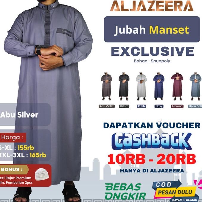Jubah Muslim Pria Arab Gamis Pria Saudi Dewasa Pakaian Muslim Pria