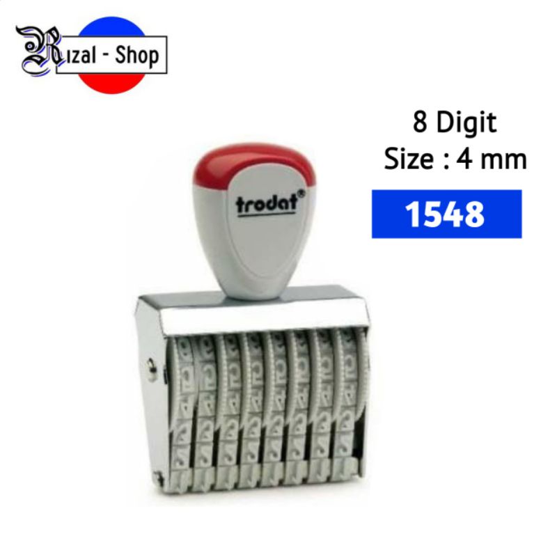 

Trodat Stempel Angka manual 8 digit 1548 / 4 mm