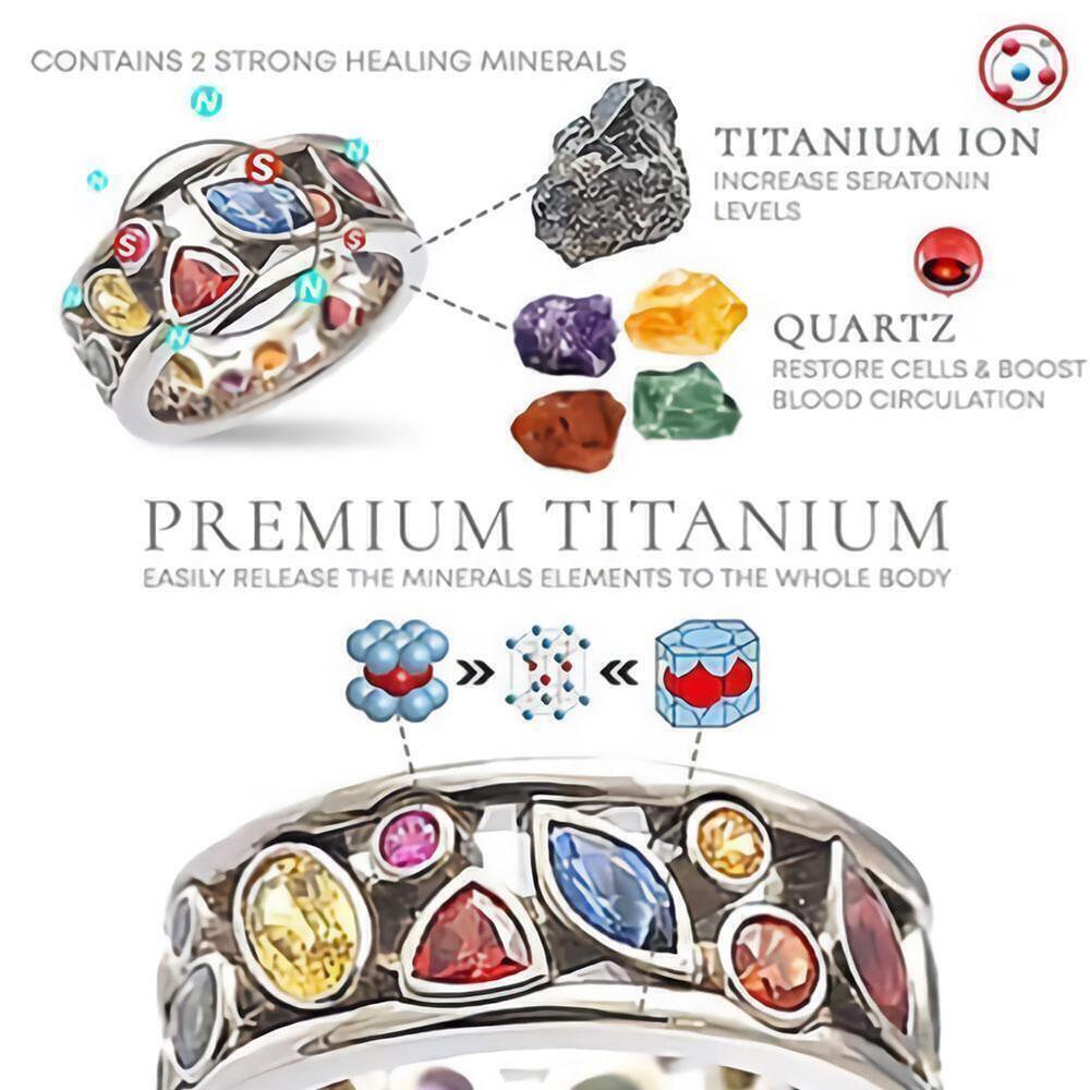 Suyo 2PCS Cincin Crystal-Quartz Ionix Desain Baru String Gallstone Cincin Pelangsing