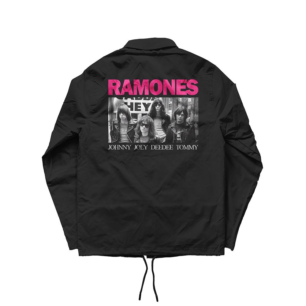 WINDBREAKER COACH JACKET BAND RAMONES | JAKET PRIA WANITA MUSIK PUNK BAHAN WATERPROOF ANTI AIR