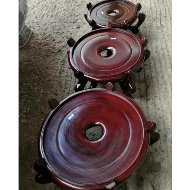 tatakan kayu pot dan guci keramik / kaki kayu guci