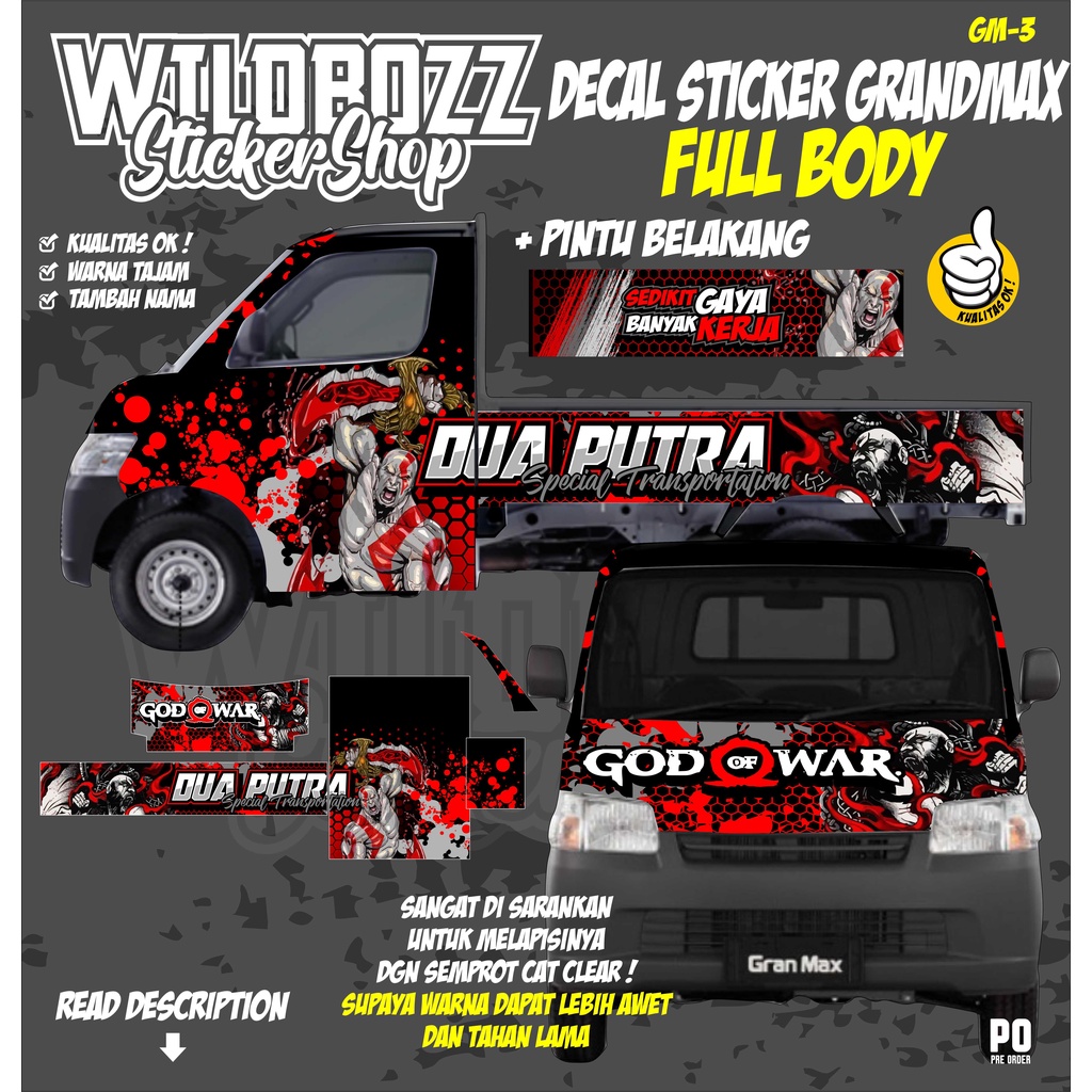 decal printing full body grandmax pickup keren (gm-3) -WILDBOZZ STICKER-
