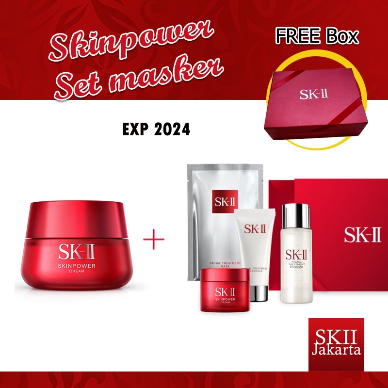 SK-II SK II SKII SK2 SKINPOWER SKIN POWER SET DENGAN MASKER FTE 30 ML