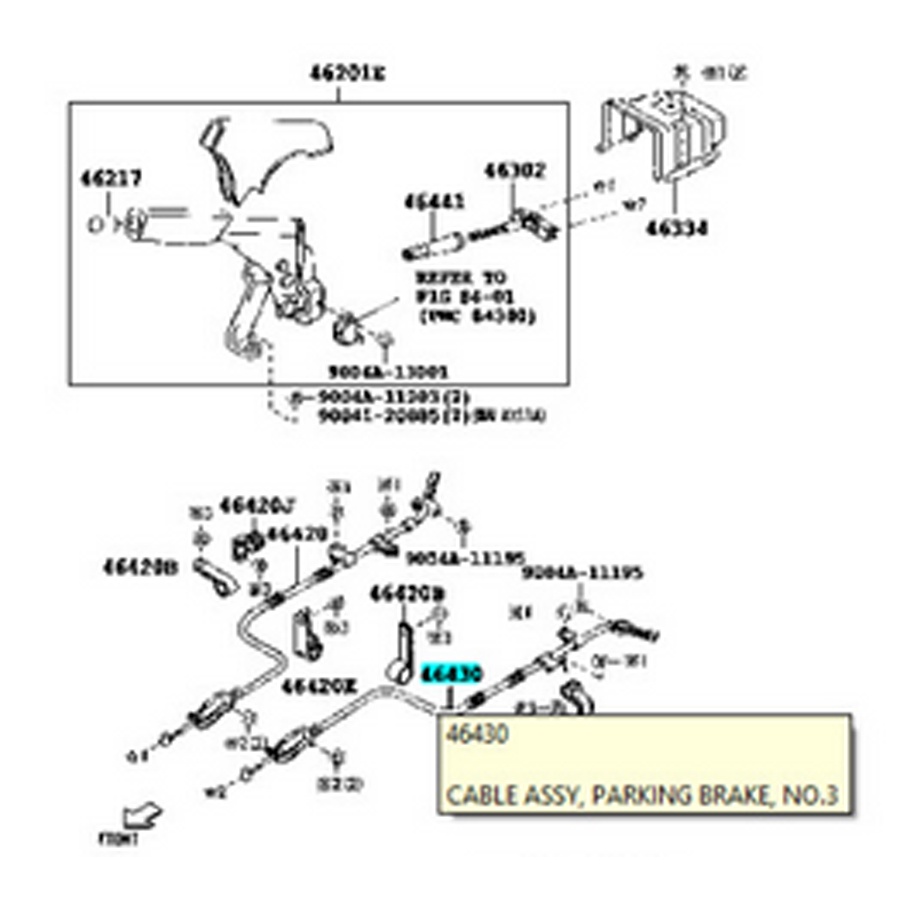 Kabel Rem Tangan Kiri Avanza Xenia 46430-BZ012-001