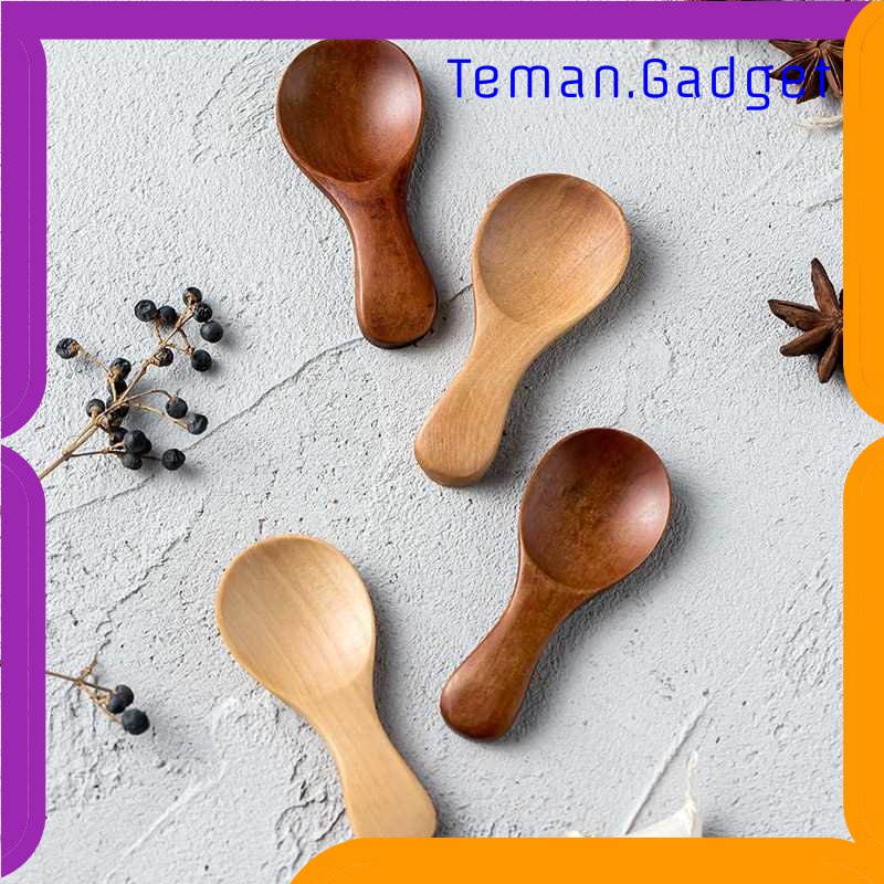 TG - DPR BalmyDays Sendok Bumbu Kecil Bahan Kayu Mini Wooden Spice Spoon 4 PCS - RR-21