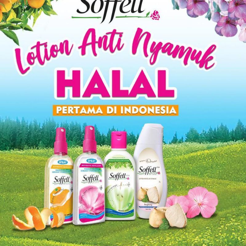 Jual SOFFELL MOSQUITO REPELLENT PENOLAK NYAMUK LOTION 80GR/SPRAY 80ML