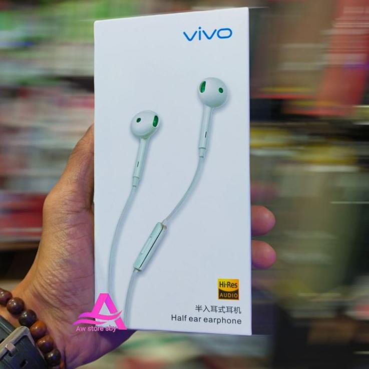 Baru Populer ORIGINAL EARPHONE VIVO BASS STEREO HEADSET VIVO HiRes V20 V21 Y30 Y50 Y51 Y53S Y20 Y12S