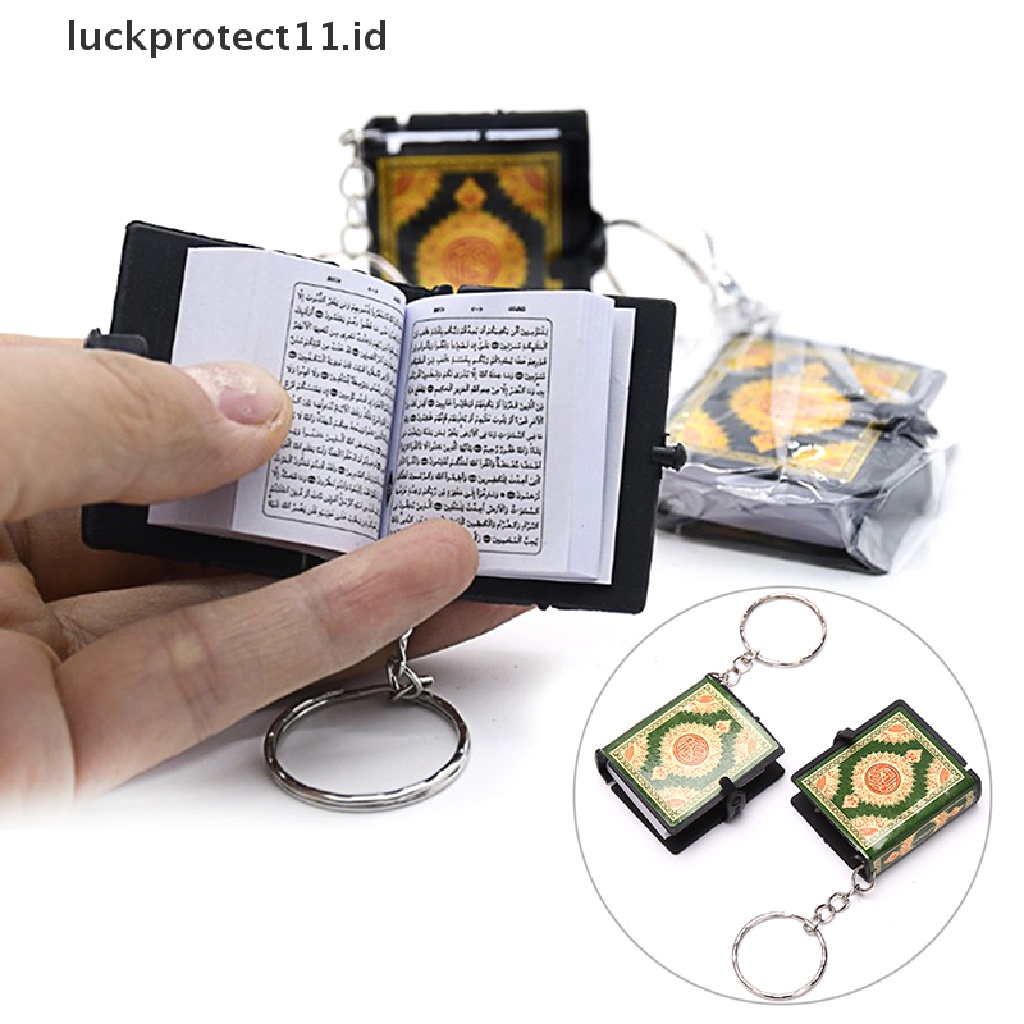 /Fashion Hot//// Buku Alquran Bahtera Mini Gantungan Kunci Alquran Perhiasan Muslim Deco Hadiah Kunci Liontin.