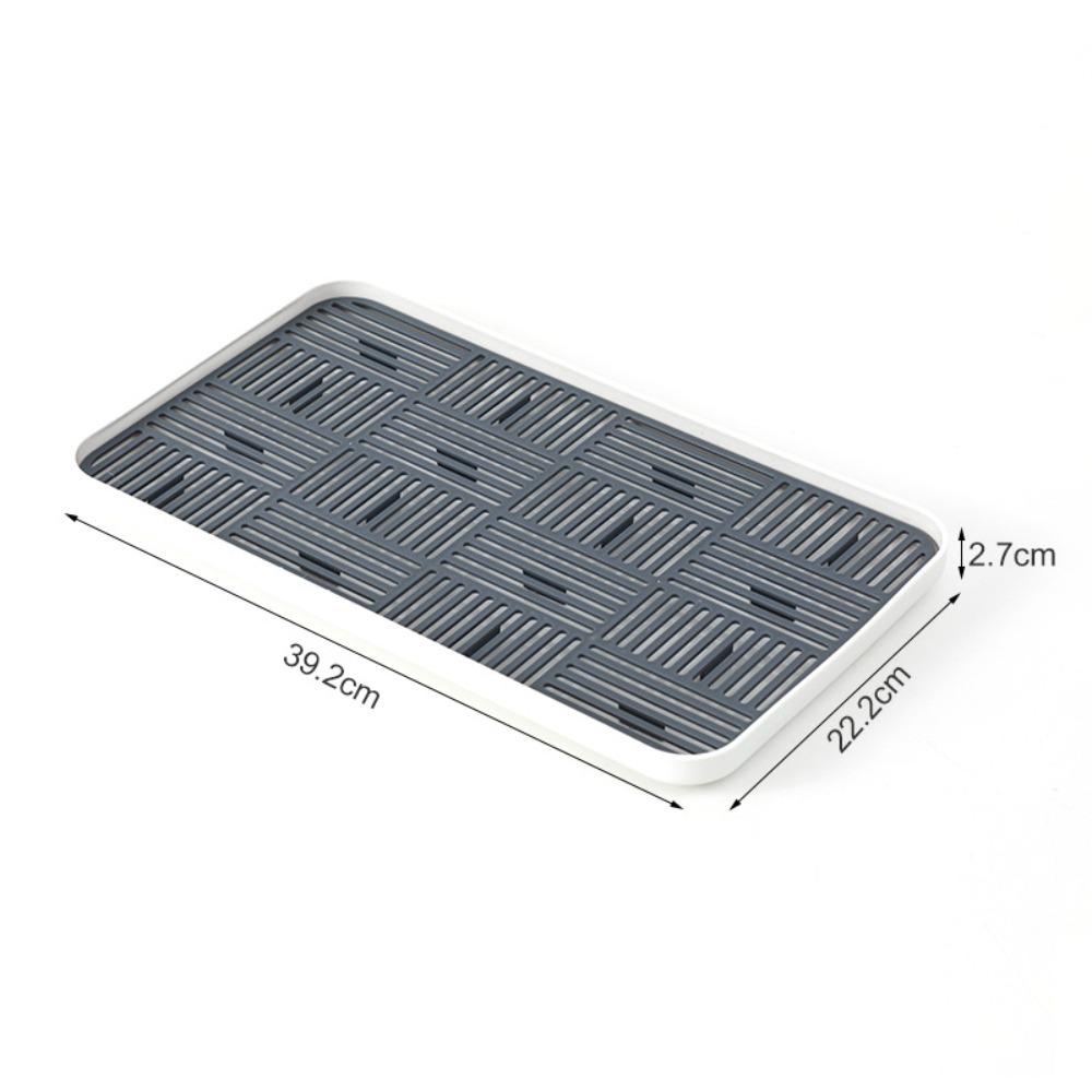 Solighter Removable Wastafel Sabun Organzier Kosmetik Serba Serbi Desktop Storage Candy Vegetables Tray Dish Kitchen Storage Peralatan Masak Penyimpanan Saluran Air Baki Penyimpanan Kamar Mandi