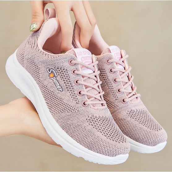 sepatu sneakers wanita impor sepatu olahraga ringan sporty bahan rajut twiss premium light weight