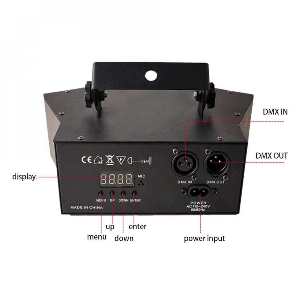 Lampu Proyektor Laser LED Sorot Panggung Disko Party Light 9 Hole 25W