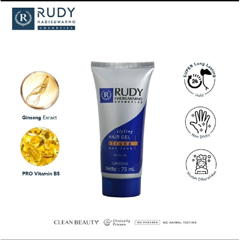 Rudy Hadisuwarno Hair Gel Normal 150ml, Hair Gel Strong 75ml