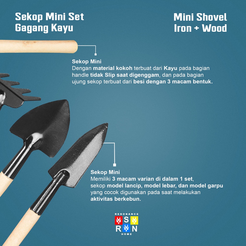 Sendok Taman / Set Peralatan Berkebun Resonance Home