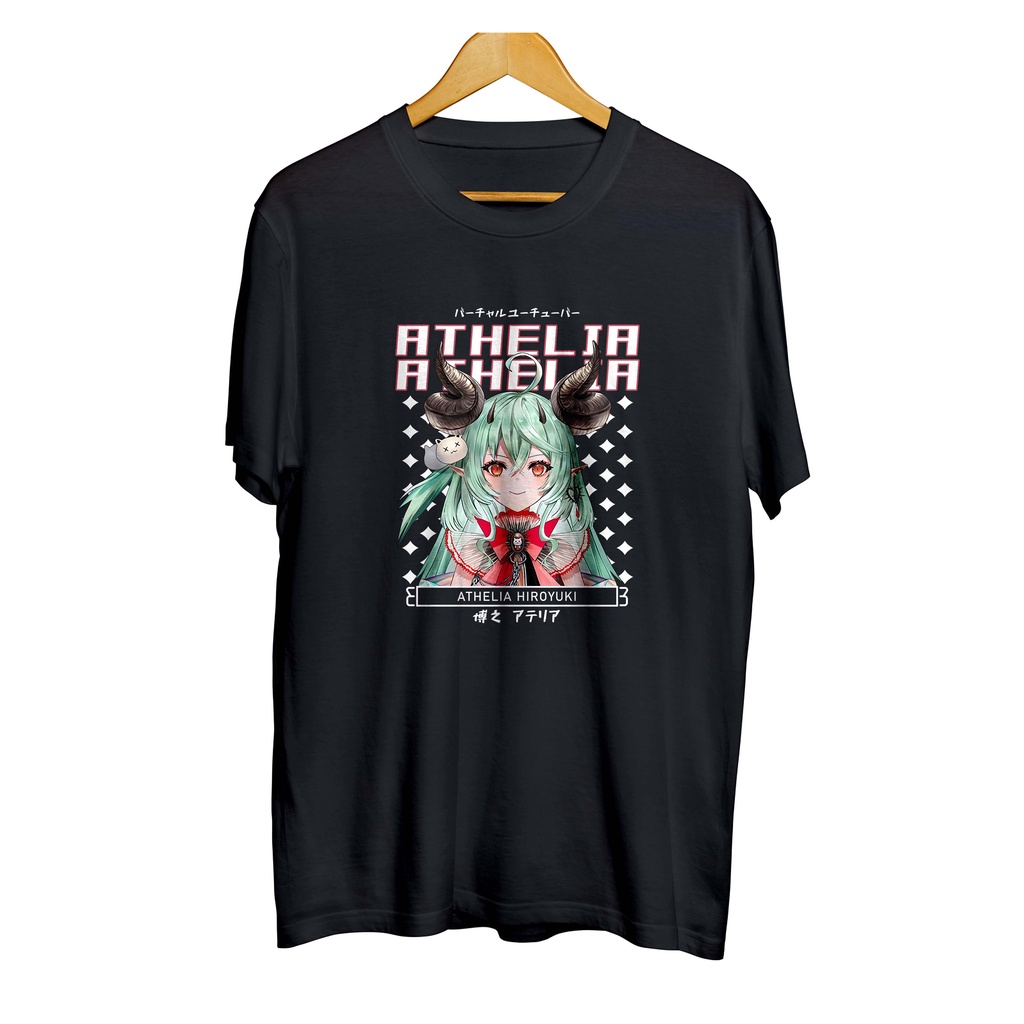 Kaos distro infinite anime vtuber ATHELIA HIROYUKI - MY HOLO original desain 100% combed 30s