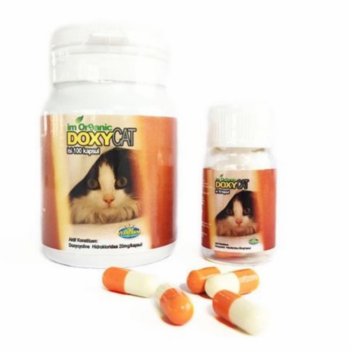 {BerjayaStore} Obat Flu Kucing Doxy Cat 1botol 100 Kapsul DoxyCat Im Organik Doxy Cat Murah