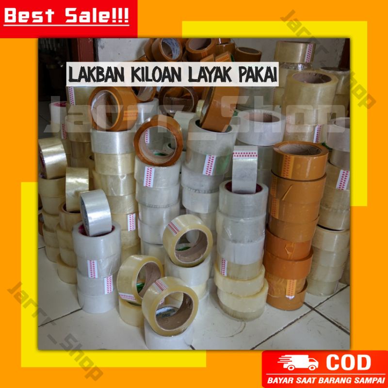 

Lakban kiloan 45mm 2inch, Tebal 80-100 Yard Cuci gudang 6-7pcs/kg KONDISI GOOD, REKAT KUAT! DISORTIR ULANG MASIH MULUS Di Jamin Good / Lakban / Solasi / Solatip / Kiloan / Termurah / Murah