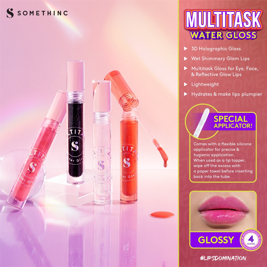SOMETHINC Multitask Water Gloss Bibir Tampak Sehat - Blossom