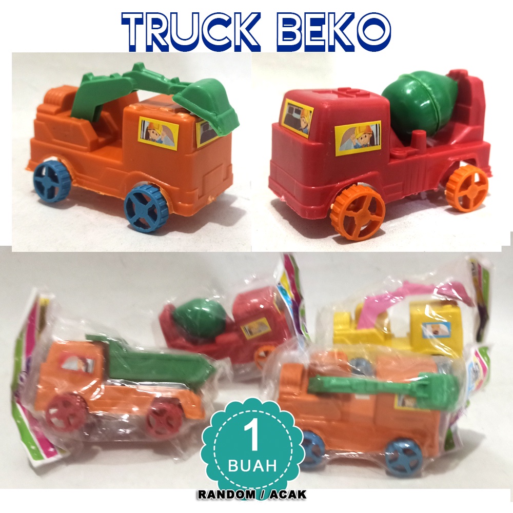 Mainan mobil truck PLASTIK mini - satuan - acak - TRUCK BEKO PLASTIK