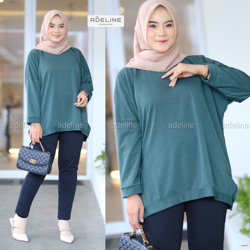 AM - Atasan Kalong Blouse Wanita Jumbo Batwing Bigsize Oversize / 521-7108