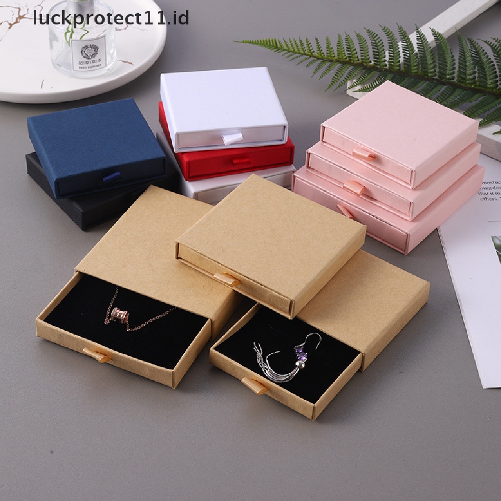 /Fashion Hot//// Tipis Kraft Kertas Laci Kotak Perhiasan Kartu Yunani Kalung Gelang Gift Box.