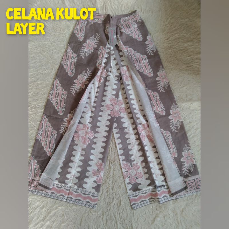 Celana kulot layer batik / celana kulot rok batik/ kulot rok / celana batik murah / celana murah/ ce