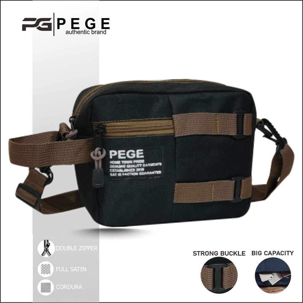 Tas Selempang PEGE Adonis 2in1 Bisa Untuk Slingbag Dan Pouch - PG 8941