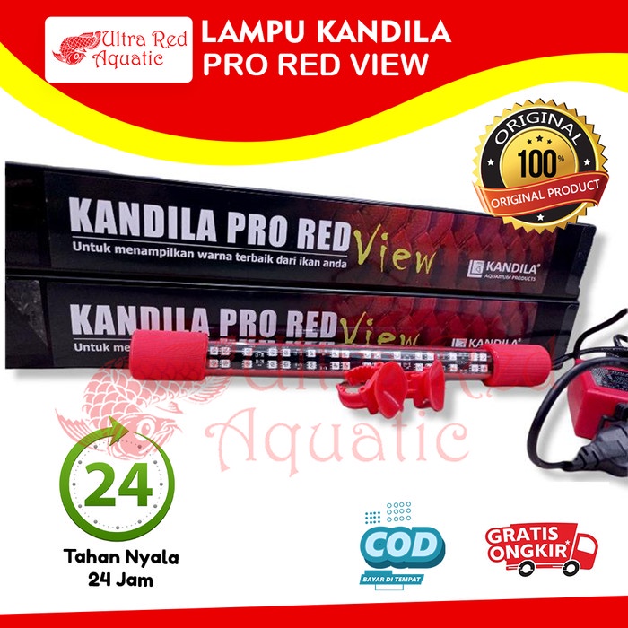 Lampu LED Celup Aquarium Kandila Pro Red View Arwana 400-1200