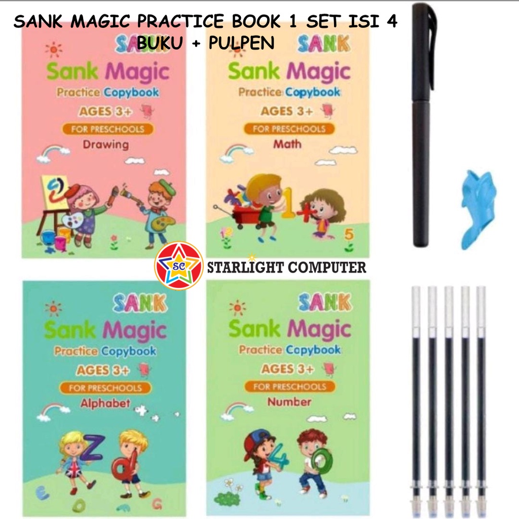 

SANK MAGIC PRACTICE BOOK 1 SET ISI 4 BUKU + PULPEN