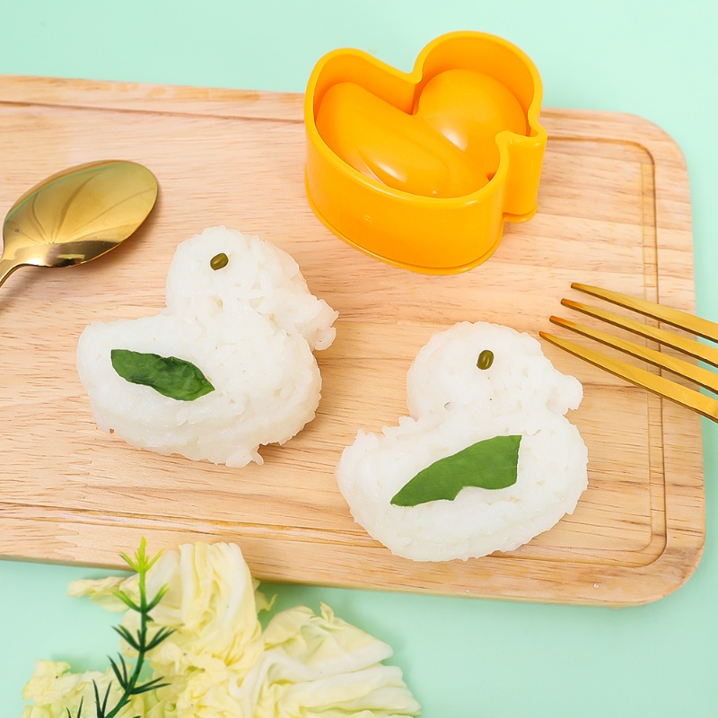 1pc Bebek Anak Nasi Bola Cetakan Bebek Kartun Bayi Bento Baking Mold DIY Roti Cookie Pastry Embosser Cutter Alat Dapur