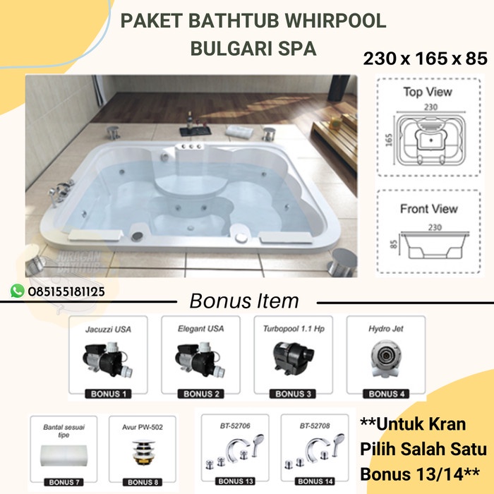 Tubb Bathtub Jacuzzi Meridian Bulgari Spa Bath Tub Whirpool